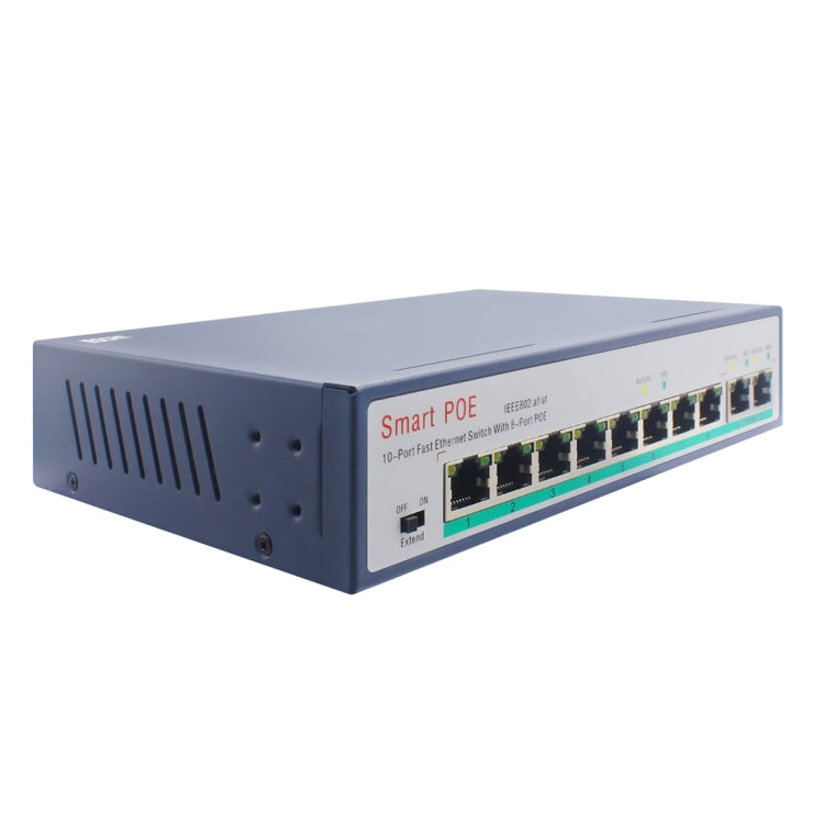 ESCAM POE 8+2 10-Port Fast Ethernet Switch 8-Port POE 10/100M 120W Network Switch, Transmission Distance: 150m, 10 Ports ESCAM POE 8+2 10-Port Fast Ethernet Switch 8-Port POE 10/100M 120W Network Switch, Transmission Distance: 150m, 10 Ports